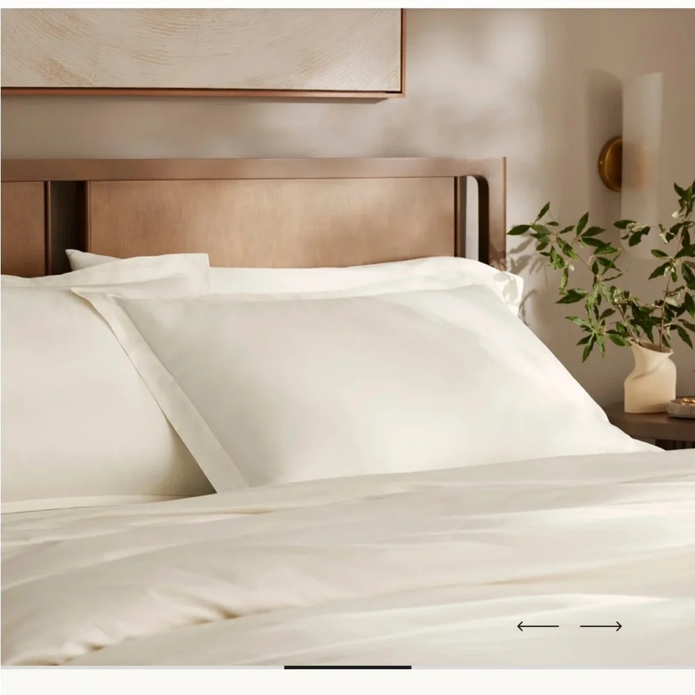 NEW Boll & Branch Signature Hemmed Duvet Cover Organic Cotton Full/ Queen